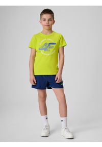 4f - 4F Spodenki plażowe boardshorty chłopięce - granatowe 146/152 (10-12 lat). Kolor: niebieski. Materiał: włókno #1