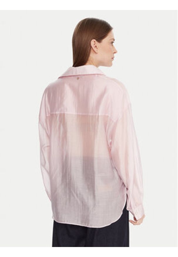 Rinascimento Koszula CFC0123656003 Różowy Relaxed Fit. Kolor: różowy. Materiał: syntetyk