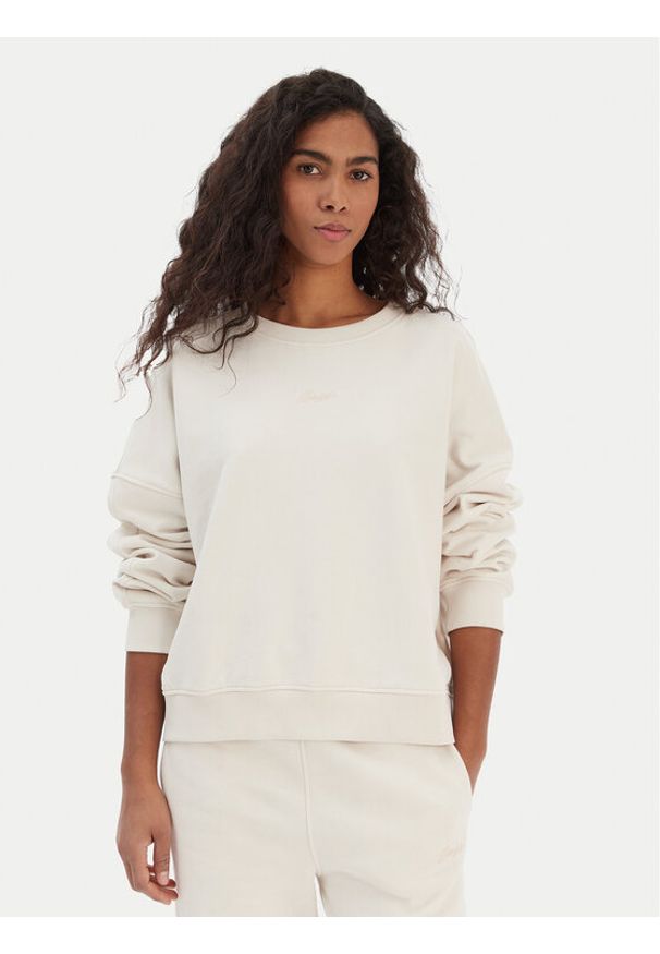 BOSS Bluza C_Ever 50554711 Beżowy Oversize. Kolor: beżowy. Materiał: bawełna