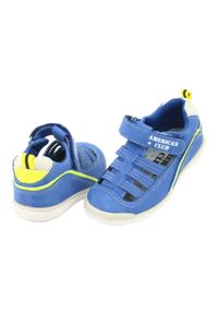 Sandałki chłopięce rzep American Club GC12/20 niebieskie. Zapięcie: rzepy. Kolor: niebieski. Materiał: skóra. Sezon: lato #5