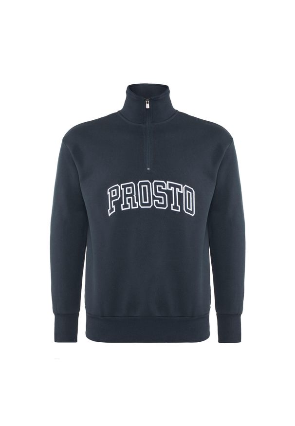 Prosto - Bluza męska PROSTO Half Zip Mobi. Kolor: niebieski