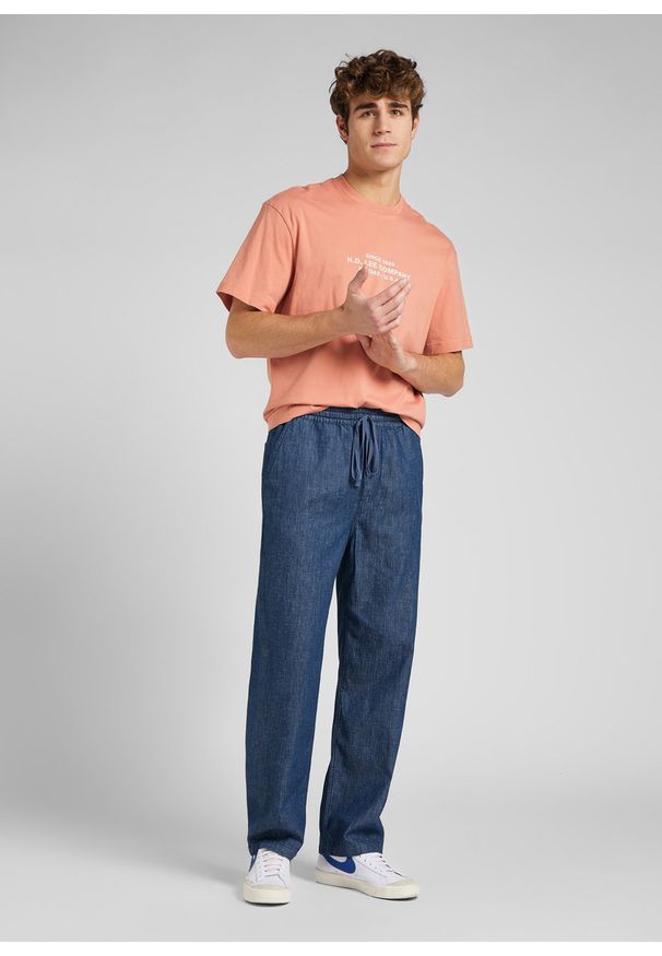 Lee - LEE LOGO LOOSE TEE MĘSKI T-SHIRT KOSZULKA RUST L65FFQUK 112145350