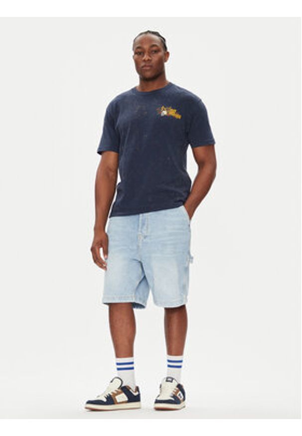 DC Szorty jeansowe Carpenter ADYDS03022 Błękitny Baggy Fit. Kolor: niebieski. Materiał: bawełna