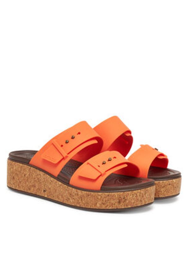 Crocs Klapki Brooklyn Cork Buckle 211252 Pomarańczowy. Kolor: pomarańczowy
