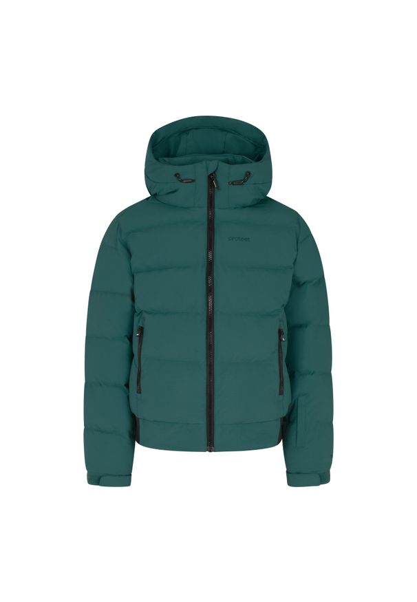 Kurtka z kapturem dla dziewczynki Protest Eliny. Typ kołnierza: kaptur. Kolor: niebieski. Materiał: puch. Sezon: zima. Sport: narciarstwo