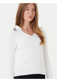 Pinko - PINKO Sweter Linosa 105418 A2PS Biały Regular Fit. Kolor: biały. Materiał: syntetyk #5