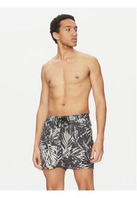 Calvin Klein Swimwear Szorty kąpielowe KM0KM01120 Czarny Regular Fit. Kolor: czarny. Materiał: syntetyk