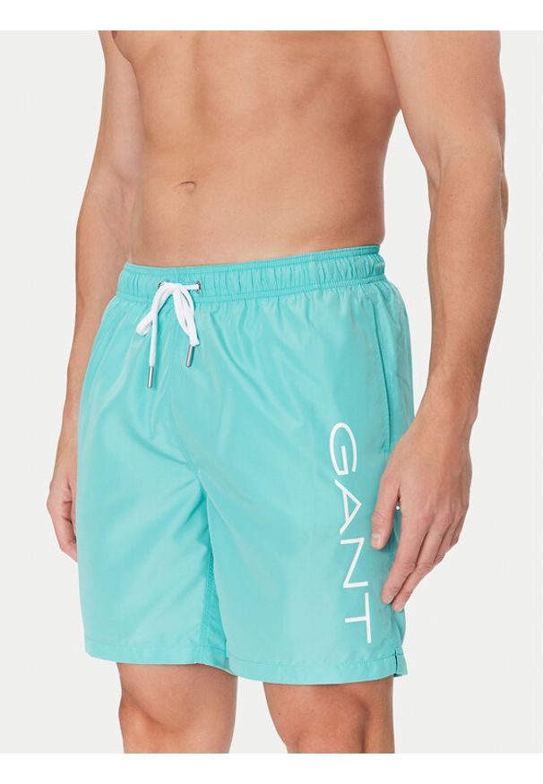 GANT - Gant Szorty kąpielowe 920006300 Niebieski Regular Fit. Kolor: niebieski. Materiał: syntetyk