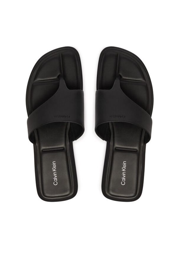 Calvin Klein Japonki Leather Toe Post Sandals HW0HW02866 Czarny. Kolor: czarny. Materiał: skóra