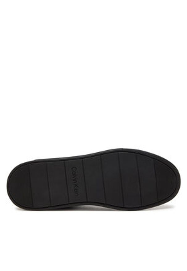 Calvin Klein Sneakersy High Top Lace Up Logo HM0HM01492 Czarny. Kolor: czarny. Materiał: skóra