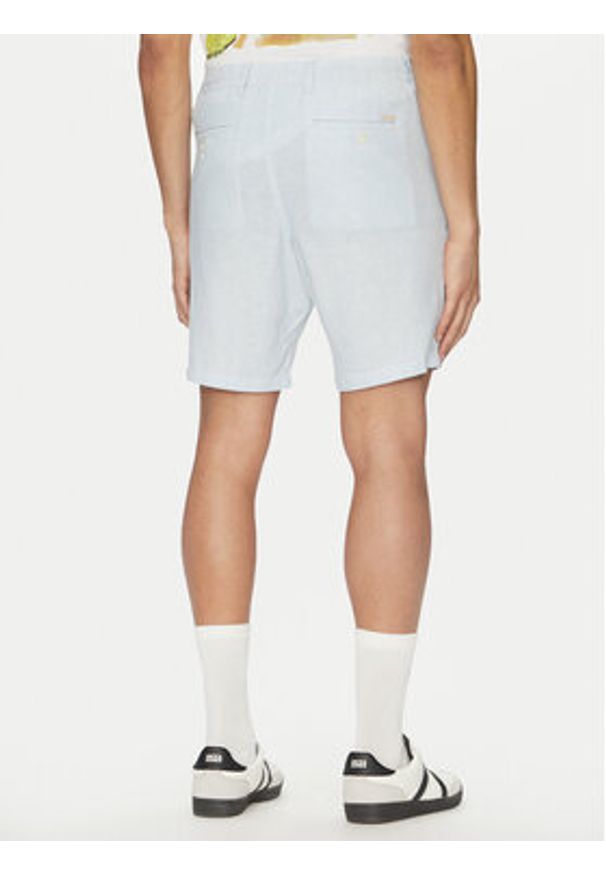 Jack & Jones Szorty materiałowe Tace Mykonos 12269376 Błękitny Slim Fit. Kolor: niebieski. Materiał: len