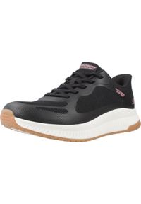 skechers - Buty SKECHERS BOBS SQUAD 4 STAPLE LOOK Czarny. Kolor: czarny, szary, wielokolorowy. Materiał: syntetyk, tkanina