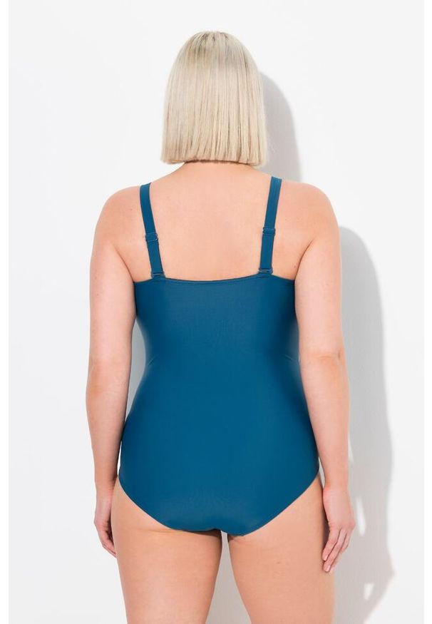 ULLA POPKEN - Damski Kostium kąpielowy wzór paisley miękkie miseczkiodpinane ramiączka. Kolekcja: plus size. Kolor: wielokolorowy, niebieski, zielony. Materiał: poliamid, materiał, elastan. Wzór: paisley