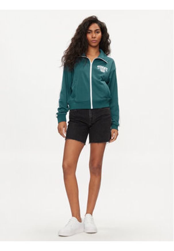 Tommy Jeans Bluza Varsity DW0DW17783 Zielony Regular Fit. Kolor: zielony. Materiał: syntetyk