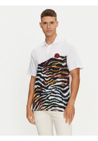 Just Cavalli Polo 76OAG6R1 Biały Regular Fit. Typ kołnierza: polo. Kolor: biały. Materiał: bawełna #1