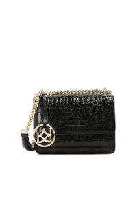 Kazar - Mała torebka z tłoczonej skóry. Kolor: czarny. Materiał: skórzane, z tłoczeniem. Rozmiar: małe. Rodzaj torebki: na ramię #1