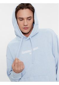 Tommy Jeans Bluza Washed Linear DM0DM17787 Błękitny Relaxed Fit. Kolor: niebieski. Materiał: bawełna