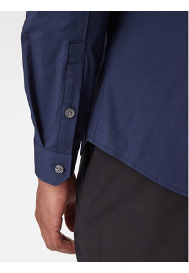 Tommy Jeans Koszula DM0DM04405 Granatowy Slim Fit. Kolor: niebieski. Materiał: bawełna