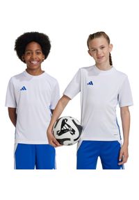 Adidas - Koszulka dla dzieci adidas Tabela 23 Jersey. Kolor: biały, niebieski, wielokolorowy. Materiał: jersey. Sport: piłka nożna