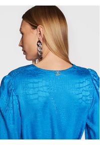 TwinSet - TWINSET Sukienka codzienna 222TT2125 Niebieski Regular Fit. Okazja: na co dzień. Kolor: niebieski. Materiał: wiskoza, lyocell. Typ sukienki: proste. Styl: casual #3