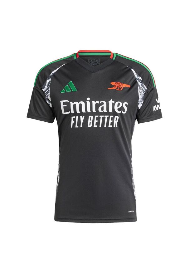 Adidas - Koszulka Arsenal 24/25 Away. Kolor: czarny. Materiał: materiał