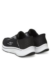 skechers - Skechers Półbuty 220863/BKW Czarny. Kolor: czarny. Materiał: materiał