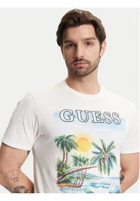Guess T-Shirt M5YI38 KBW41 Écru Regular Fit. Materiał: bawełna #5