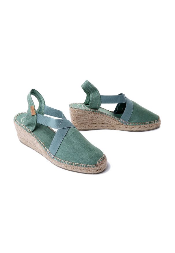 Toni Pons - TONI PONS TER mint, sandały/espadryle damskie. Kolor: zielony. Obcas: na koturnie