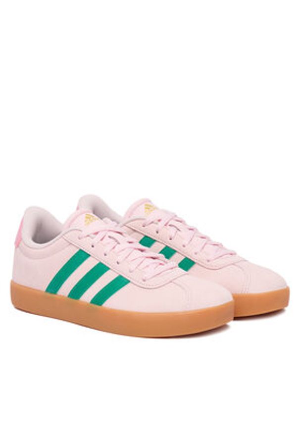 Adidas - adidas Sneakersy Vl Court 3.0 KI9260 Różowy. Kolor: różowy. Materiał: skóra, zamsz