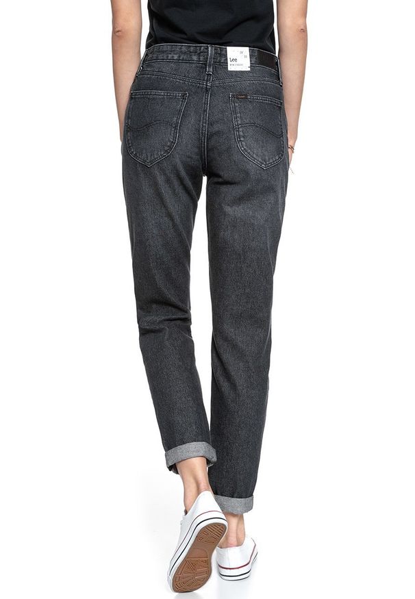 Lee - SPODNIE DAMSKIE LEE MOM STRAIGHT BLACK LAMONT L32IFFJZ 112107548