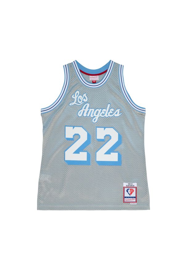 Mitchell & Ness - Koszulka NBA Los Angeles Lakers Elgin Baylor 75th NBA 1960. Kolor: szary, wielokolorowy, biały. Sport: koszykówka