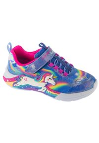 skechers - Buty sportowe Sneakersy dziewczęce, Unicorn Chaser. Kolor: niebieski. Model: Skechers Sport. Sport: turystyka piesza