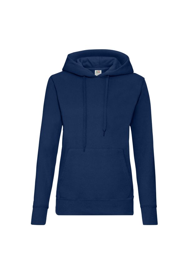 FRUIT OF THE LOOM - Bluza Damska Z Kapturem. Typ kołnierza: kaptur. Kolor: niebieski