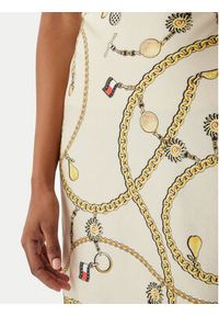 Tommy Jeans Spódnica maxi Chain Print DW0DW22298 Beżowy jasny Slim Fit. Kolor: beżowy. Materiał: syntetyk. Wzór: nadruk #3