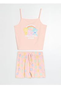 Sinsay - Bawełniana piżama dwuczęściowa z nadrukiem Care Bears - pomarańczowy. Kolor: pomarańczowy. Materiał: bawełna. Wzór: nadruk #1