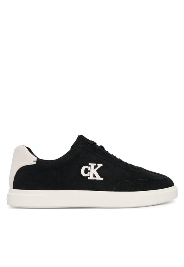 Calvin Klein Sneakersy Low Prof Cupsole Su HM0HM02125 Czarny. Kolor: czarny. Materiał: zamsz, skóra
