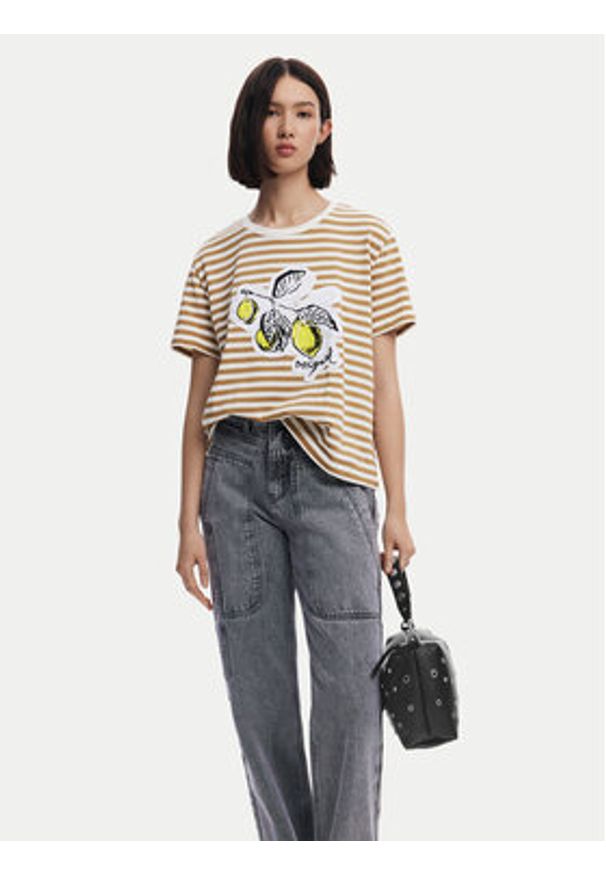 Desigual Torebka 25SAXP96 Czarny. Kolor: czarny. Materiał: skórzane