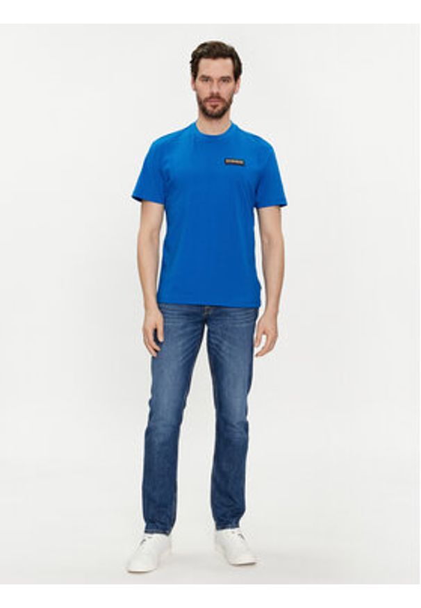 Napapijri T-Shirt Iaato NP0A4HFZ Niebieski Regular Fit. Kolor: niebieski. Materiał: bawełna
