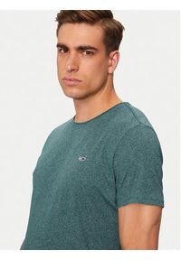 Tommy Jeans T-Shirt Jaspe DM0DM09586 Zielony Slim Fit. Kolor: zielony. Materiał: syntetyk