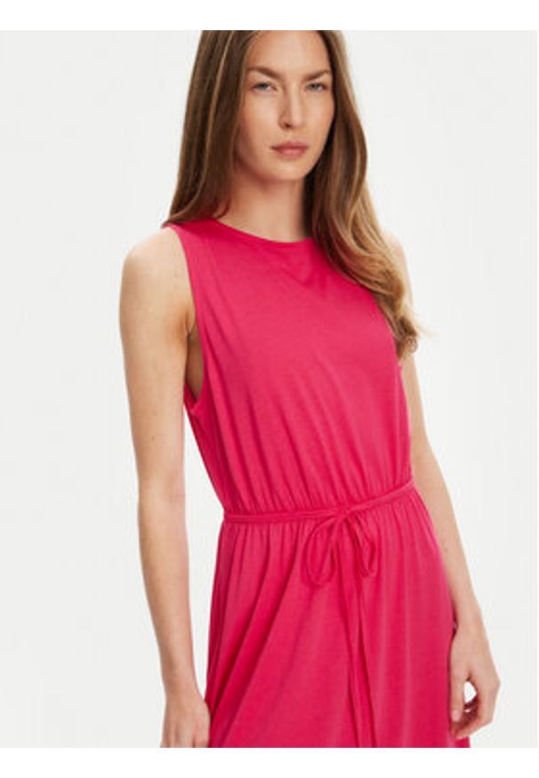 United Colors of Benetton - United Colors Of Benetton Sukienka letnia 3Q225V00X Różowy Regular Fit. Kolor: różowy. Materiał: bawełna. Sezon: lato