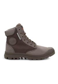 Buty do chodzenia unisex Palladium Pampa SC Wpn US. Wysokość cholewki: za kostkę. Zapięcie: sznurówki. Kolor: brązowy. Materiał: guma, syntetyk, materiał. Szerokość cholewki: normalna. Sport: turystyka piesza