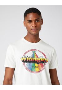 Wrangler - MĘSKI T-SHIRT WRANGLER RAINBOW OFF WHITE W7J9D3737 #4