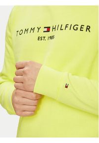 TOMMY HILFIGER - Tommy Hilfiger Bluza Logo MW0MW11596 Żółty Regular Fit. Kolor: żółty. Materiał: syntetyk