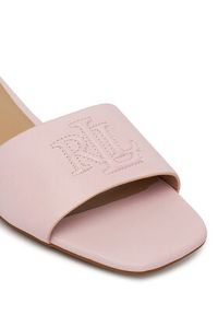 Lauren Ralph Lauren - LAUREN RALPH LAUREN Klapki Everley 802959143007 Różowy. Kolor: różowy. Materiał: skóra #5