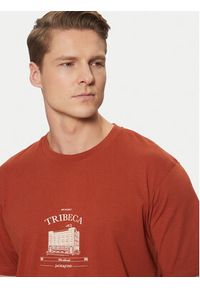 Jack & Jones - Jack&Jones T-Shirt Boston 12273400 Brązowy Relaxed Fit. Kolor: brązowy. Materiał: bawełna #5