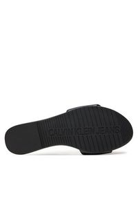 Calvin Klein Jeans Klapki Flat Sandal Slide Mg Met YW0YW01348 Czarny. Kolor: czarny