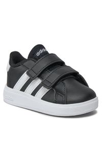 Adidas - adidas Buty Grand Court Lifestyle Hook and Loop Shoes GW6523 Czarny. Kolor: czarny. Materiał: skóra #1