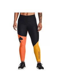 Spodnie Damskie Under Armour Armour Colorblock. Kolor: wielokolorowy, pomarańczowy, żółty. Materiał: elastan, poliester. Sport: fitness, bieganie #1
