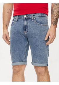 Tommy Jeans Szorty jeansowe Ronnie DM0DM19155 Niebieski Slim Fit. Kolor: niebieski. Materiał: bawełna