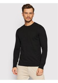 Selected Homme Sweter Berg 16074682 Czarny Regular Fit. Kolor: czarny. Materiał: bawełna #1